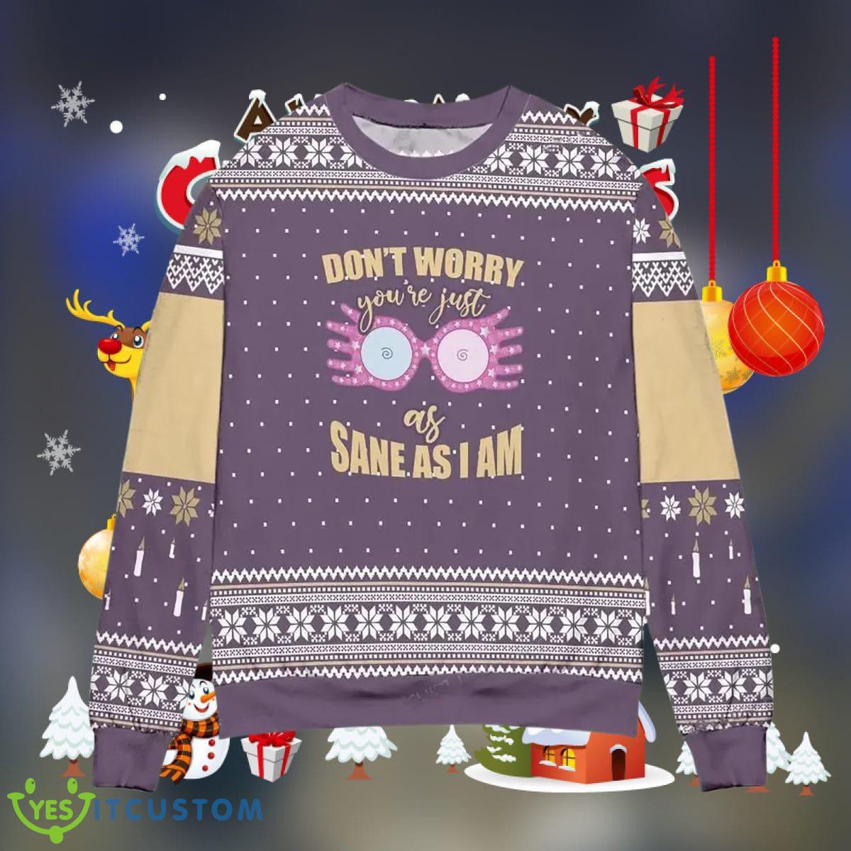 Harry Potter Luna Lovegood Quote You Are Just As Sane As I Am Snowflake Christmas Ugly Christmas Sweater Style Gift For Men And Women 3 Harry Potter Luna Lovegood Quote You Are Just As Sane As I Am Snowflake Christmas Ugly Christmas Sweater Style Gift For Men And Women Product Photo 1