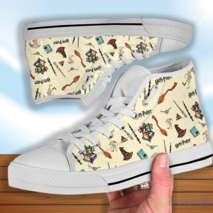 Harry Potter Shoes Pattern Hogwarts High Top Sneakers 7 Harry Potter Shoes Pattern Hogwarts High Top Sneakers Product Photo 4