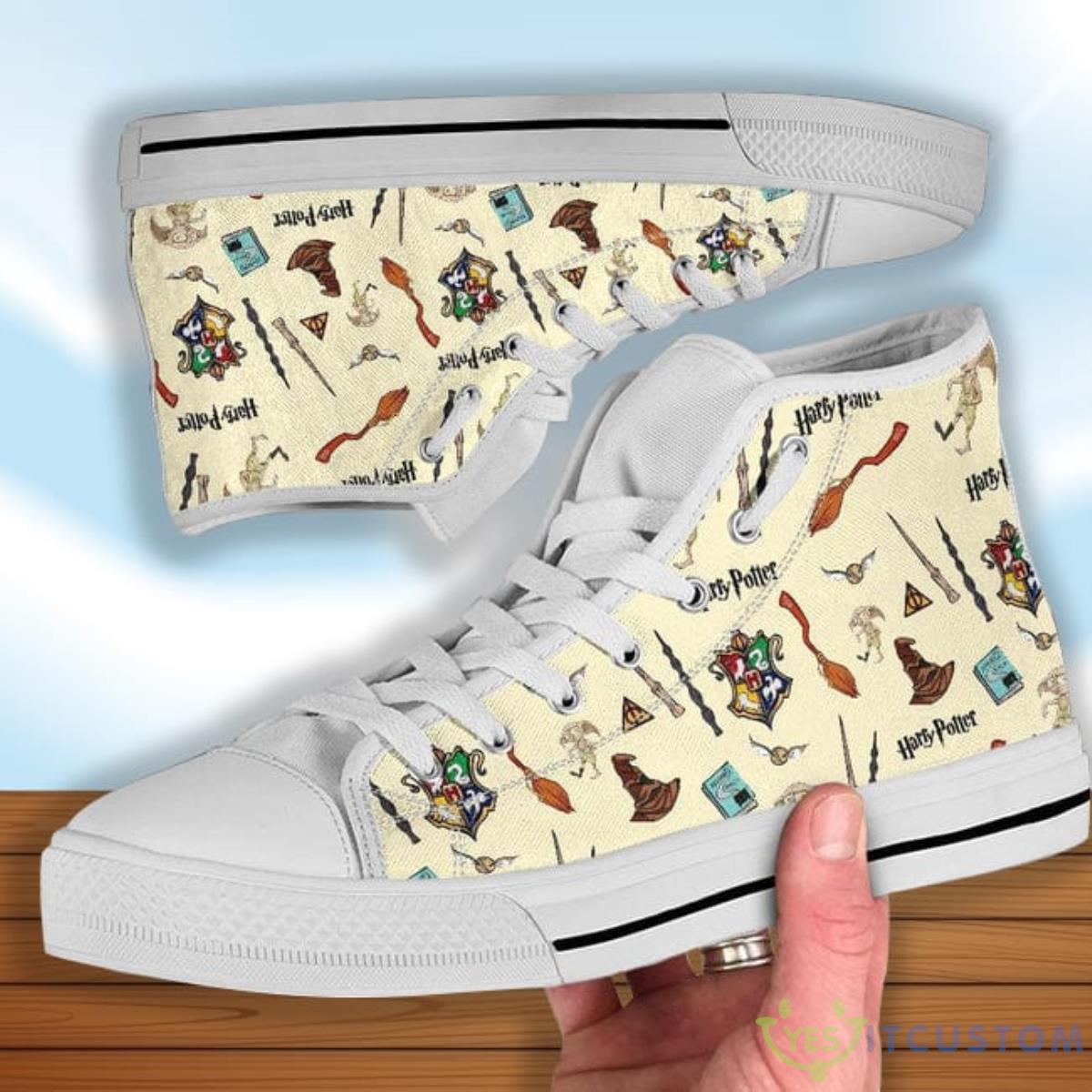 Harry Potter Shoes Pattern Hogwarts High Top Sneakers 4 Harry Potter Shoes Pattern Hogwarts High Top Sneakers Product Photo 4