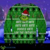 Hate Hate Hate Cute Christmas Grinch Ugly Christmas Sweaters Product Photo 1