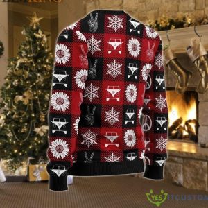 Hippie Peace Love Ugly Christmas Sweater Product Photo 2