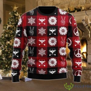 Hippie Peace Love Ugly Christmas Sweater Product Photo 1