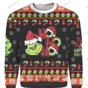 Ho Ho Ho Grinch Christmas Ugly Sweater Product Photo 1