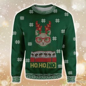 Ho Ho No Cat Christmas Ugly Sweater Product Photo 1