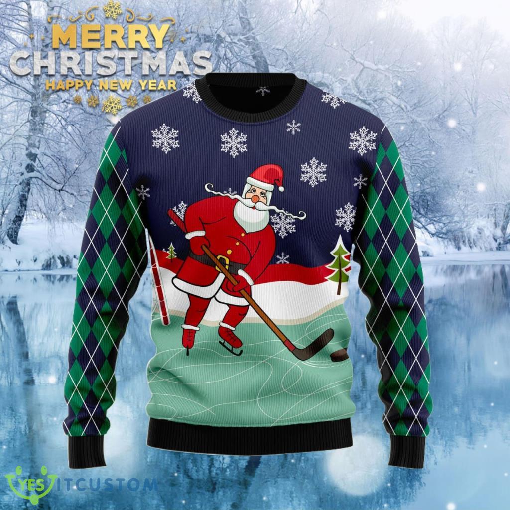 Hockey Santa Claus Ugly Christmas Gift For Men And Women, Christmas Gift 3 Hockey Santa Claus Ugly Christmas Gift For Men And Women, Christmas Gift Product Photo 1