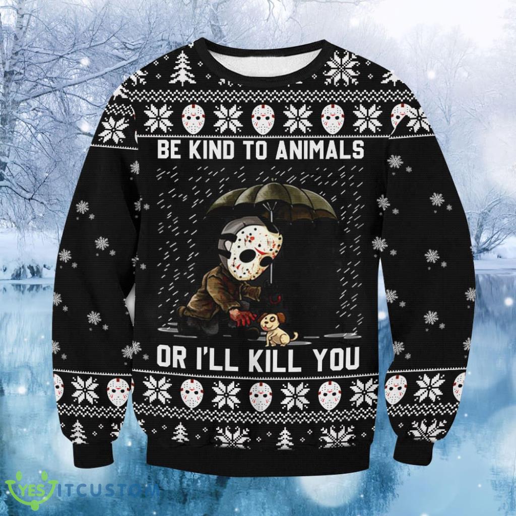 Horror Kind To Animals Christmas Ugly Sweater Gift For Men And Women 3 Horror Kind To Animals Christmas Ugly Sweater Gift For Men And Women Product Photo 1