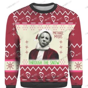 Horror Michael Myers Halloween Ugly Sweater Product Photo 1