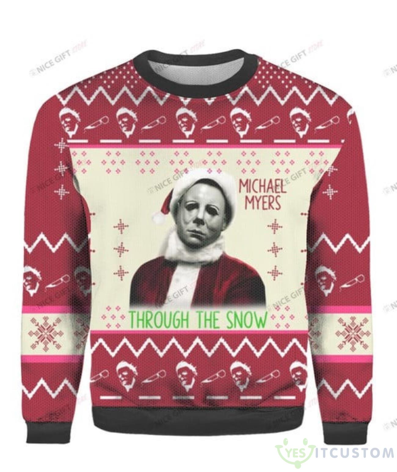 Horror Michael Myers Halloween Ugly Sweater 5 Horror Michael Myers Halloween Ugly Sweater Product Photo 1