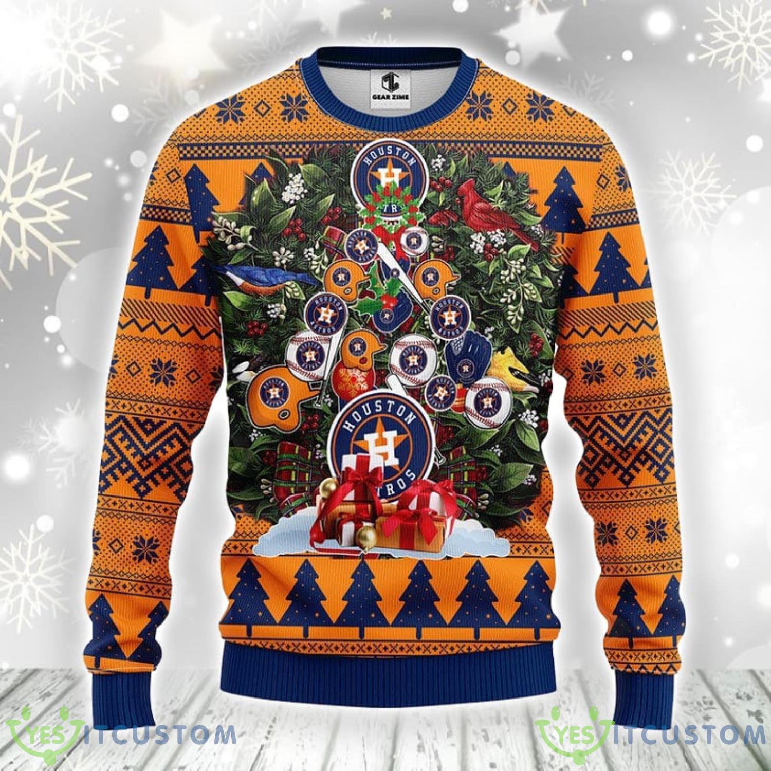 Houston Astros Tree Ugly Christmas Sweater Christmas Gift For Fans Party Hoiliday Gift 3 Houston Astros Tree Ugly Christmas Sweater Christmas Gift For Fans Party Hoiliday Gift Product Photo 1