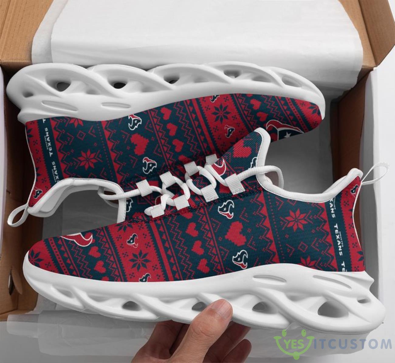 Houston Texans Christmas Patterns Max Soul Shoes 9 Houston Texans Christmas Patterns Max Soul Shoes Product Photo 1