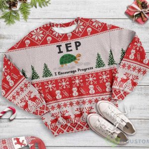 I Encourage Progress Teacher Turtle Ugly Christmas Sweater 3 I Encourage Progress Teacher Turtle Ugly Christmas Sweater - Ugly Christmas I Encourage Progress Teacher Turtle EZ12 1310 All Over Print Sweatshirt_3
