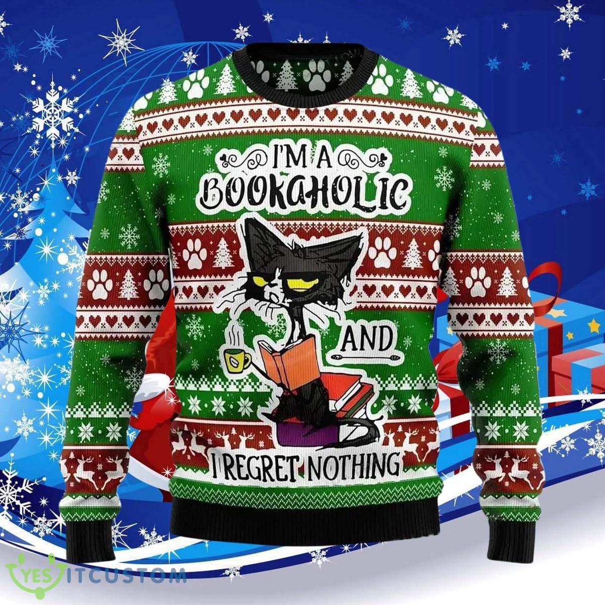 I M A Bookaholic Ugly Christmas Sweater Style Gift For Men And Women 3 I M A Bookaholic Ugly Christmas Sweater Style Gift For Men And Women Product Photo 1