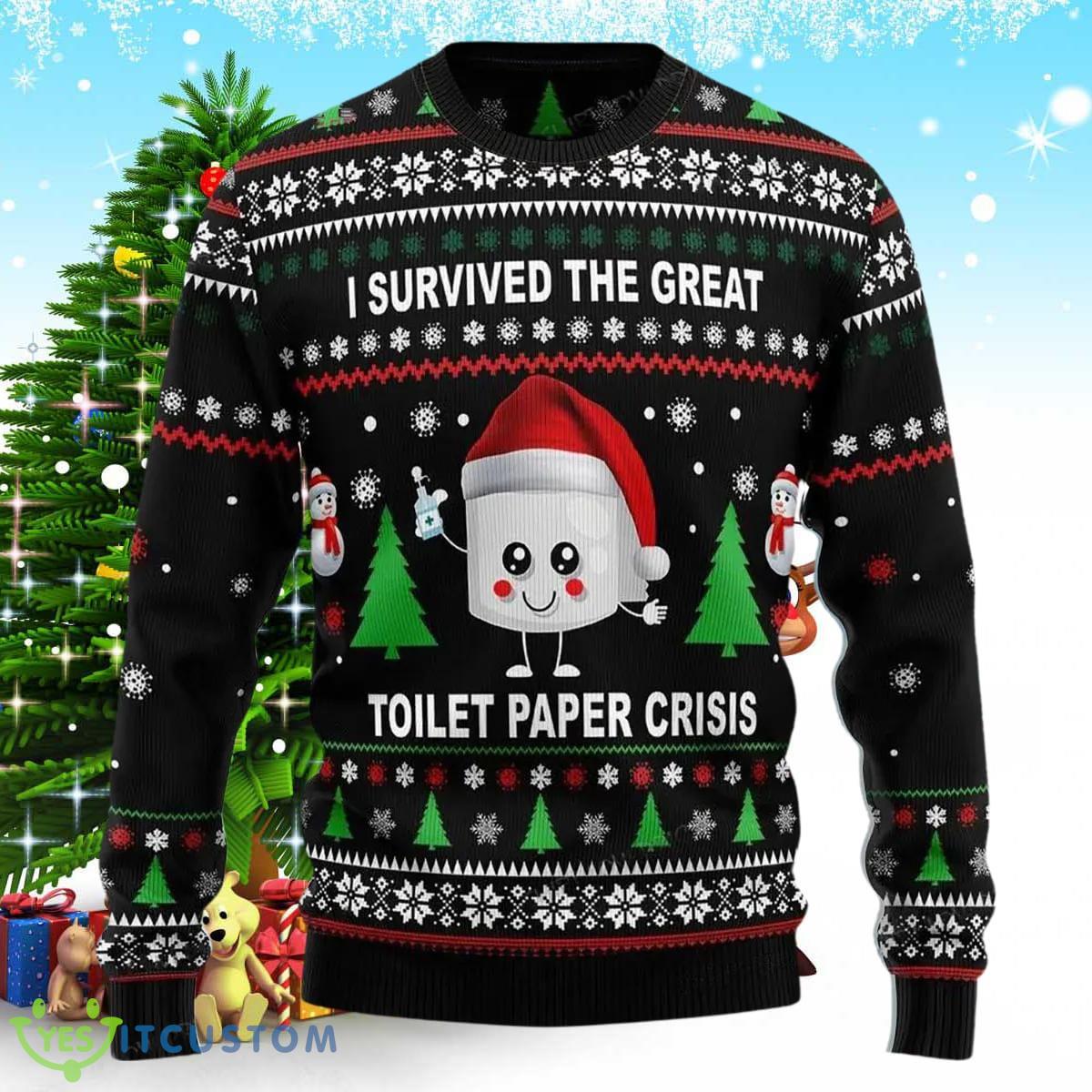 I Survived The Great Toilet Paper Crisis Ugly Christmas Sweater Style Gift For Men And Women 3 I Survived The Great Toilet Paper Crisis Ugly Christmas Sweater Style Gift For Men And Women Product Photo 1