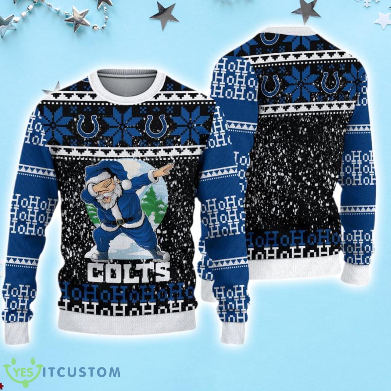 Indianapolis Colts Dabbing Santa Christmas Sweater 1 Indianapolis Colts Dabbing Santa Christmas Sweater Product Photo 1