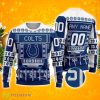 Indianapolis Colts NFL Ugly Chirstmas Sweater Custom Number & Name Product Photo 1
