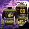 Iowa Hawkeyes Custom Name And Number Sport Fans Christmas Gift Ugly Christmas Sweater Product Photo 1