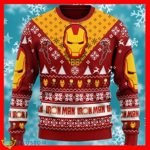 Iron Man Design Marvel Comics Ugly 3D Sweater For Christmas 3 Iron Man Design Marvel Comics Ugly 3D Sweater For Christmas - Iron Man v1 Marvel Comics Knitted Sweater Photo 2