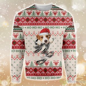 Jack Russell Terrier Scratch Ugly Christmas Sweater - Ugly Christmas Jack Russell Terrier Scratch EZ12 1410 All Over Print Sweatshirt_1