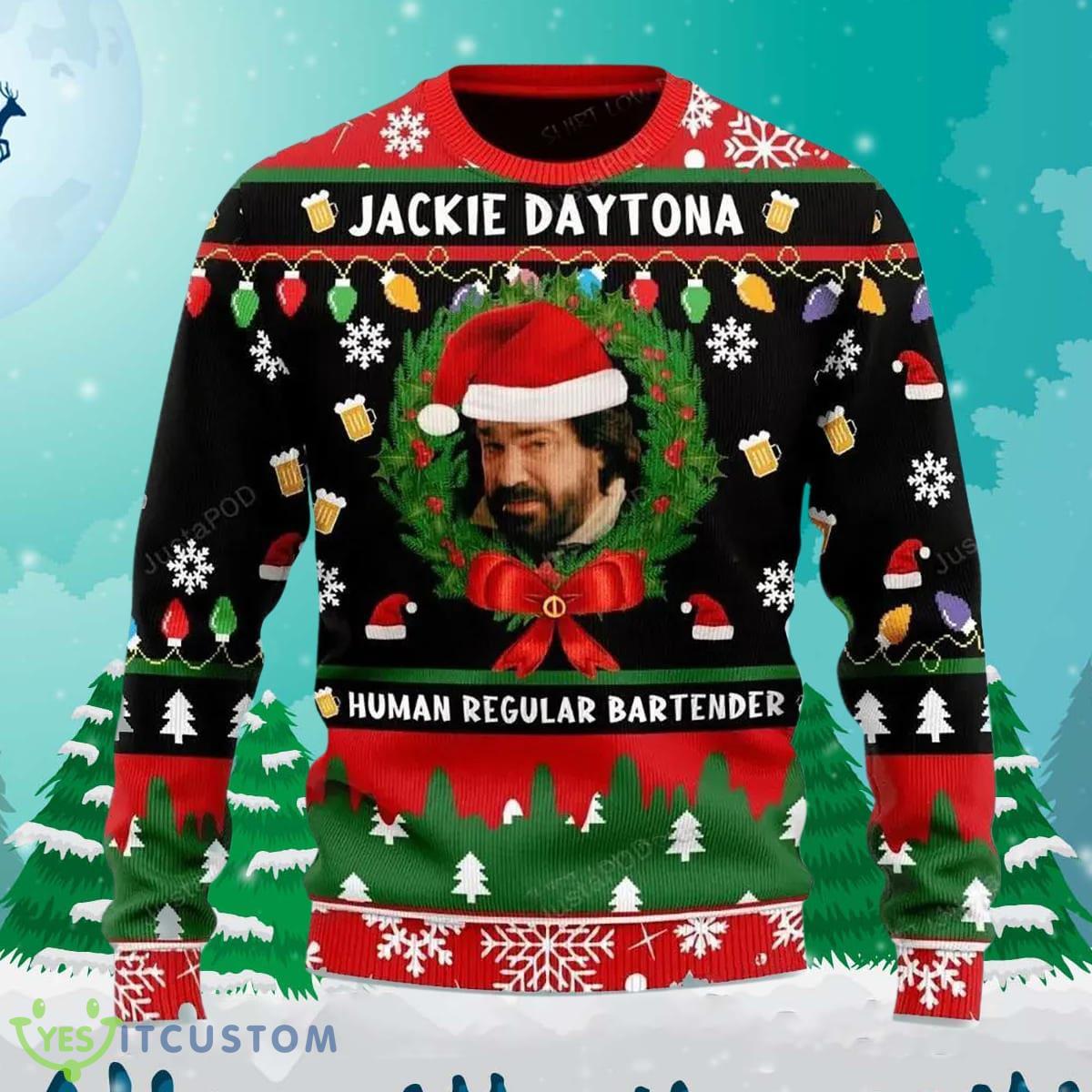 Jackie Daytona Ugly Christmas Sweater Impressive Gift For Men And Women 3 Jackie Daytona Ugly Christmas Sweater Impressive Gift For Men And Women Product Photo 1