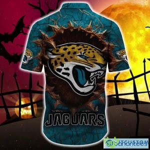 Jacksonville Jaguars Halloween Angry Skull 3D Hawaiian Shirt For Fans Gift Christmas Men And Women - Jacksonville Jaguars Halloween Super Trending Shirt For This Season_4