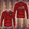 Jacksonville State Gamecocks Polynesian Tattoo Ugly Xmas AOP Sweater - Jacksonville State Gamecocks Polynesian Tattoo Ugly Xmas AOP Sweater