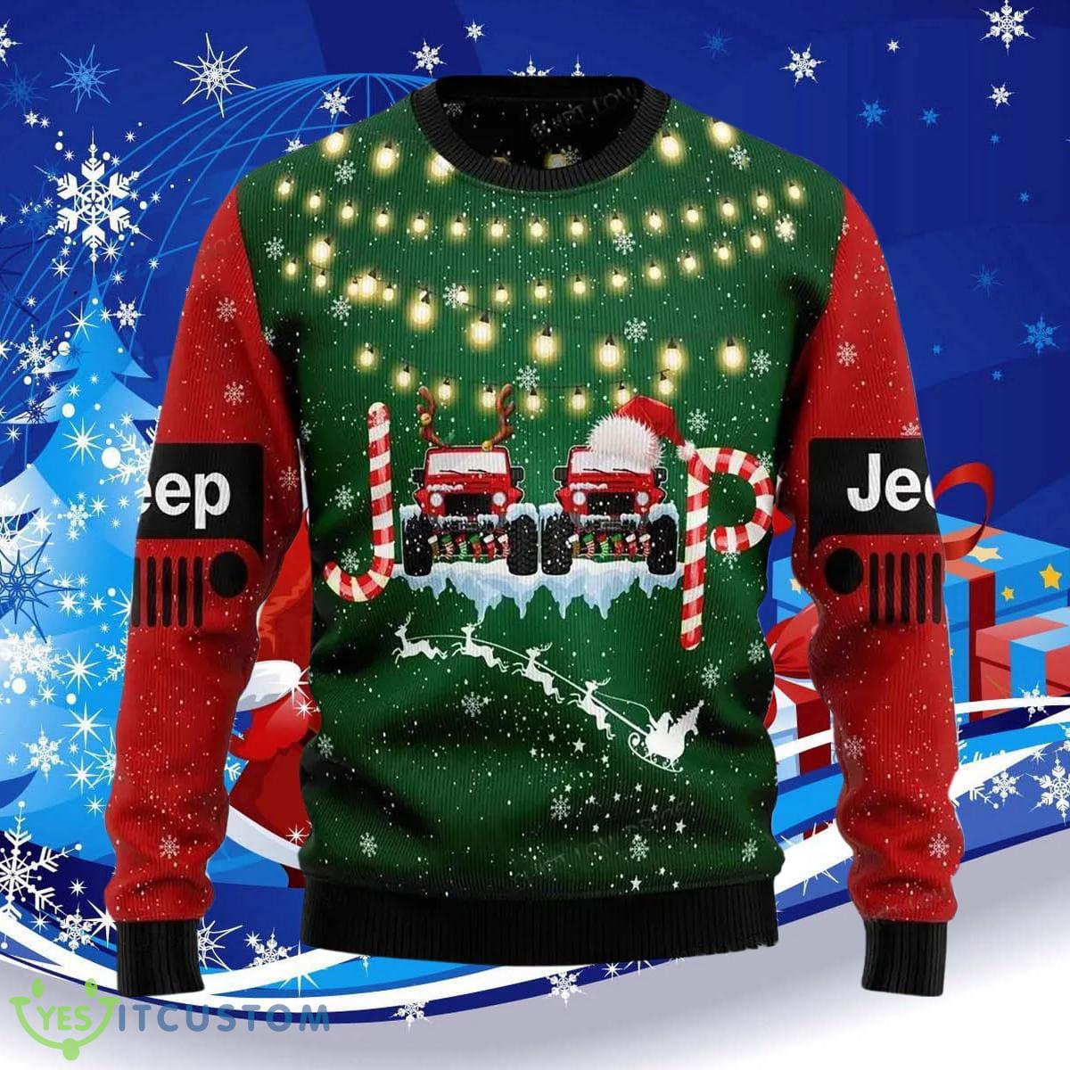 Jeep Car Ugly Christmas Sweater Style Gift For Men And Women 3 Jeep Car Ugly Christmas Sweater Style Gift For Men And Women Product Photo 1