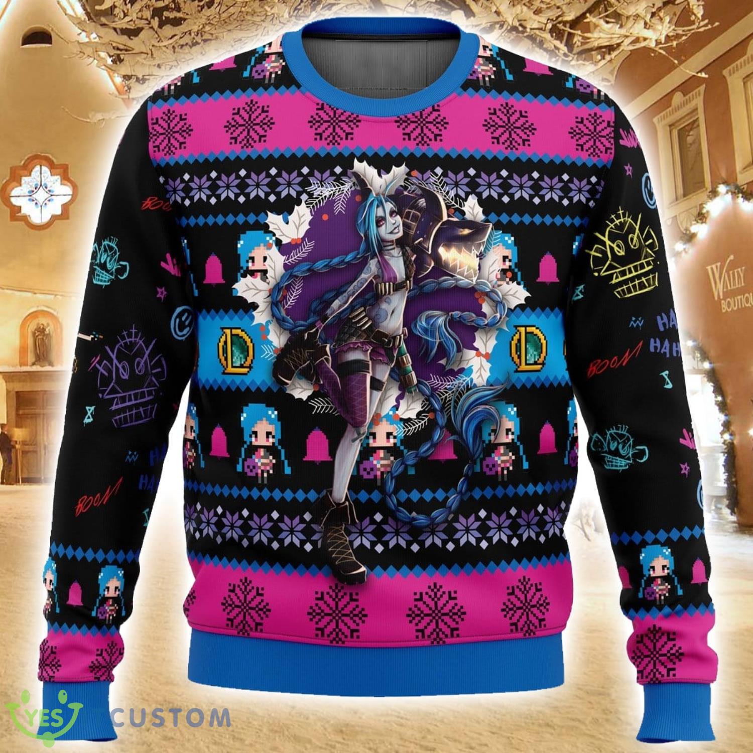 Jinx League of Legends 3D Ugly Christmas Sweater Christmas Gift Holiday Gift For Family 7 Jinx League of Legends 3D Ugly Christmas Sweater Christmas Gift Holiday Gift For Family Product Photo 1