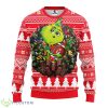 Kansas City Chiefs Grinch Hug Christmas Ugly Sweater Product Photo 1