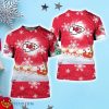Kansas City Chiefs Snow Reindeer Santa Claus Christmas 3D Shirt Product Photo 1