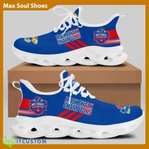 Kansas Jayhawks Chunky Sneakers Fresh Max Soul Shoes For Men And Women - Kansas Jayhawks Chunky Sneakers White Black Max Soul Shoes For Men And Women Photo 2