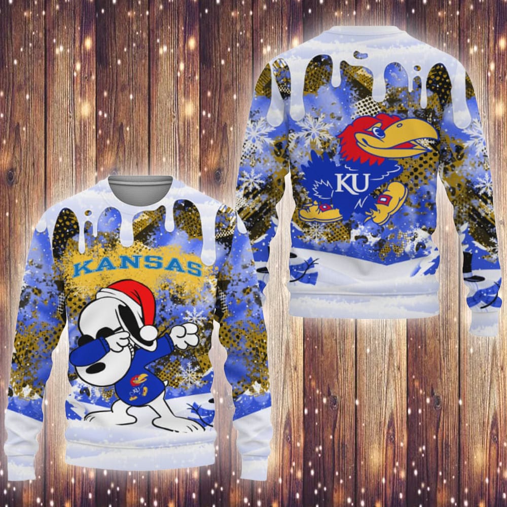 Kansas Jayhawks Snoopy Dabbing The Peanuts Sports Football American Christmas Dripping Matching Club Knitted Xmas Sweater 3 Kansas Jayhawks Snoopy Dabbing The Peanuts Sports Football American Christmas Dripping Matching Club Knitted Xmas Sweater - 251023-145733
