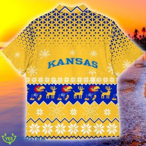 Kansas Jayhawks Sports Football American Ugly Christmas Hawaiian Shirt - Kansas Jayhawks Sports Football American Ugly Christmas Sweater New Trends For Fans Club Gifts Unisex Hawaiian Shirt-3D Hawaiian Shirt_4