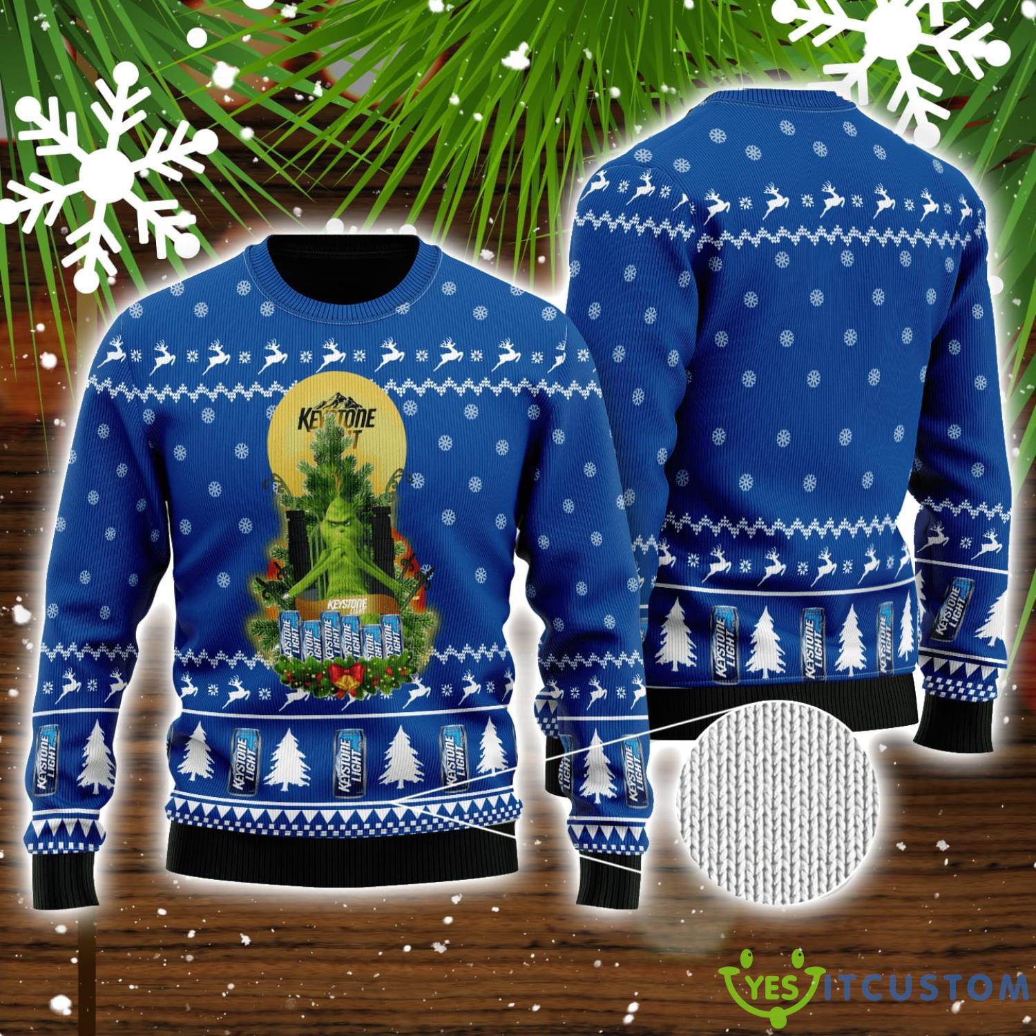 Keystone Light Lover Grinch Snow Ugly Christmas Sweater Unisex Sweater