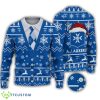 Ligue 1 Vest AJ Auxerre Logo Santa Hat Xmas Ugly Sweater For Men And Women - Ligue 1 Vest AJ Auxerre Logo Santa Hat Xmas Ugly Sweater For Men And Women