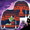 llinois Fighting Illini NCAA Grinch Hug Logo Ugly Christmas Sweater Special Christmas Gift For Fans Product Photo 1