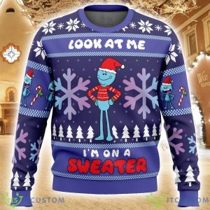 Look at Me Mr. Meeseeks 3D Ugly Christmas Sweater Christmas Gift Holiday Gift For Family 4 Look at Me Mr. Meeseeks 3D Ugly Christmas Sweater Christmas Gift Holiday Gift For Family Product Photo 2