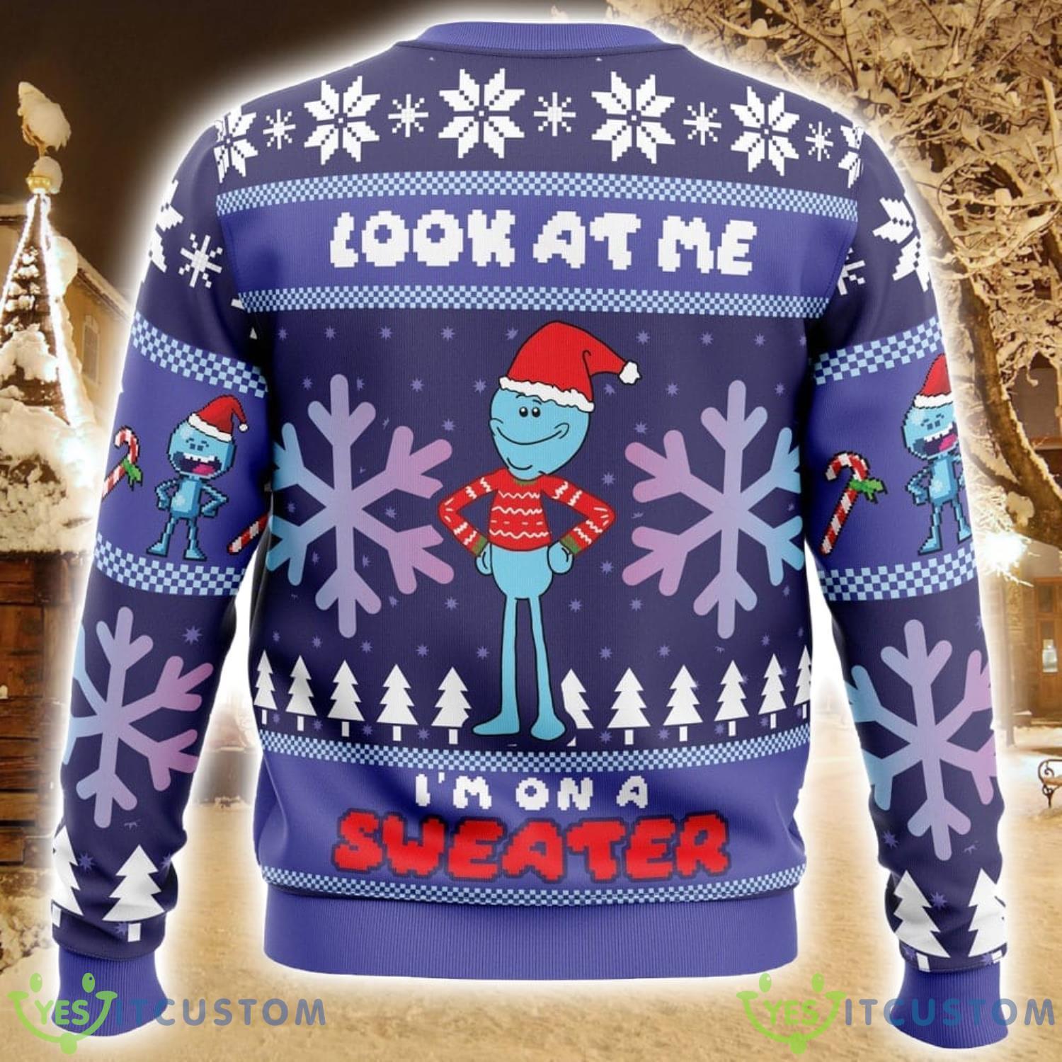 Look at Me Mr. Meeseeks 3D Ugly Christmas Sweater Christmas Gift Holiday Gift For Family 3 Look at Me Mr. Meeseeks 3D Ugly Christmas Sweater Christmas Gift Holiday Gift For Family Product Photo 3