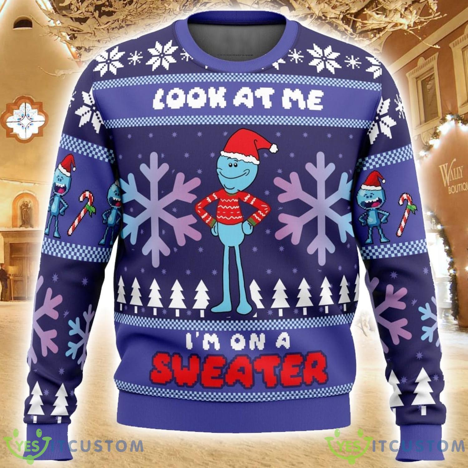 Look at Me Mr. Meeseeks 3D Ugly Christmas Sweater Christmas Gift Holiday Gift For Family 7 Look at Me Mr. Meeseeks 3D Ugly Christmas Sweater Christmas Gift Holiday Gift For Family Product Photo 1