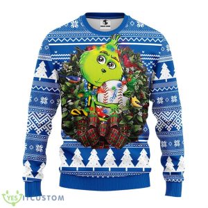 Los Angeles Dodgers Grinch Hug Christmas Ugly Sweater Product Photo 1
