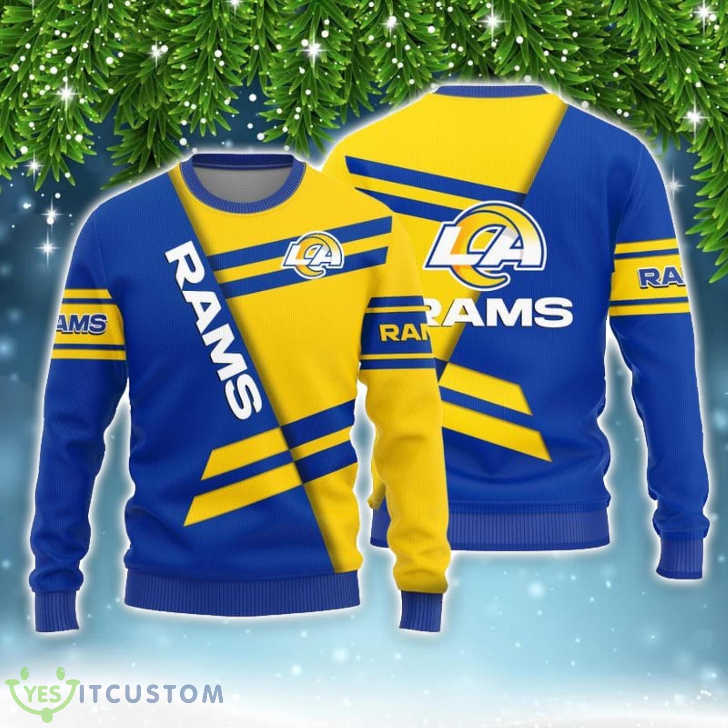 Los Angeles Rams Basic Pattern Limited Sweater Ugly Christmas Gift 3 Los Angeles Rams Basic Pattern Limited Sweater Ugly Christmas Gift Product Photo 1