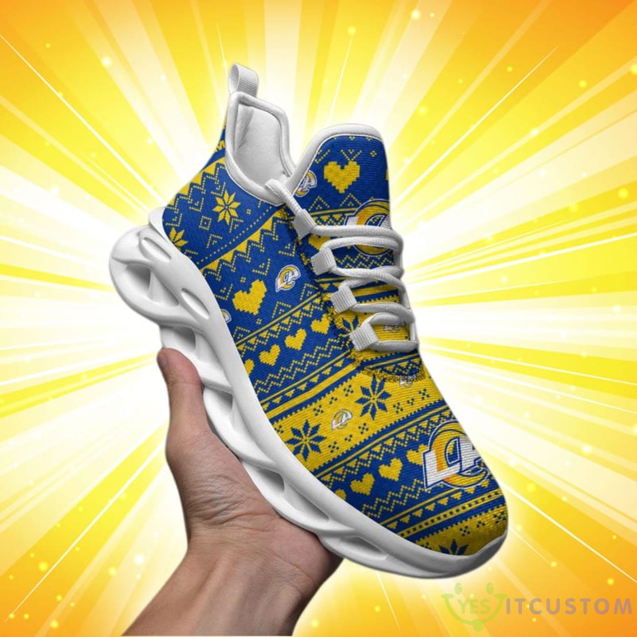 Los Angeles Rams Christmas Patterns Max Soul Shoes 2 Los Angeles Rams Christmas Patterns Max Soul Shoes Product Photo 2