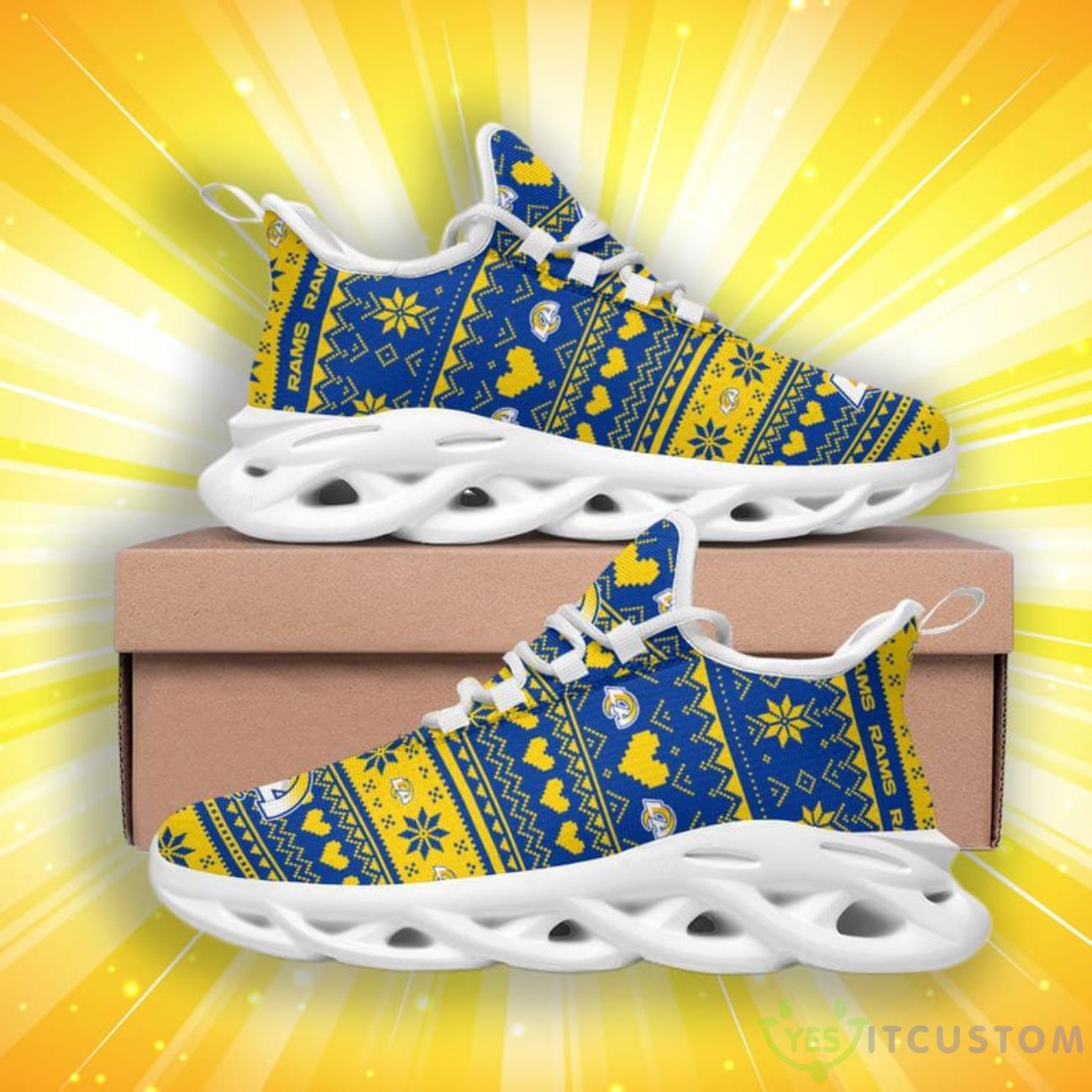 Los Angeles Rams Christmas Patterns Max Soul Shoes 4 Los Angeles Rams Christmas Patterns Max Soul Shoes Product Photo 4