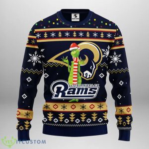 Los Angeles Rams Funny Grinch Christmas Ugly Sweater Product Photo 1