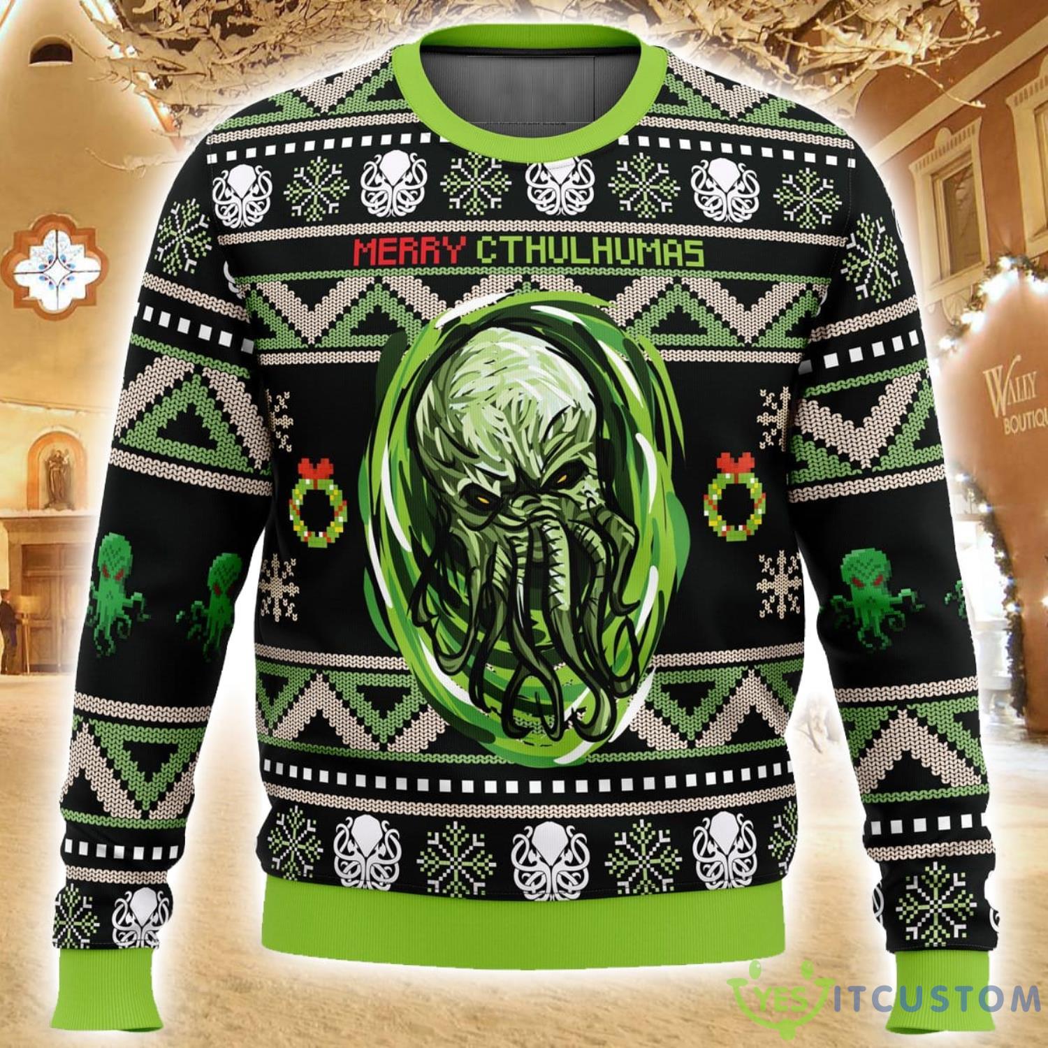 Merry Cthulhumas Cthulhu Ugly Christmas Sweater Christmas Gift For Family 3 Merry Cthulhumas Cthulhu Ugly Christmas Sweater Christmas Gift For Family Product Photo 1