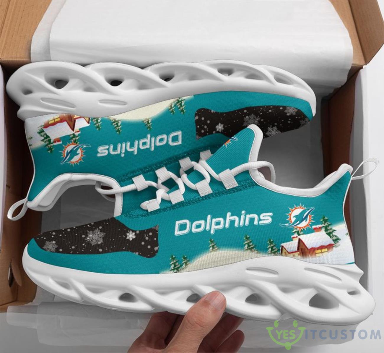 Miami Dolphins Christmas Pattern Print Special Style Max Soul Shoes 5 Miami Dolphins Christmas Pattern Print Special Style Max Soul Shoes Product Photo 1