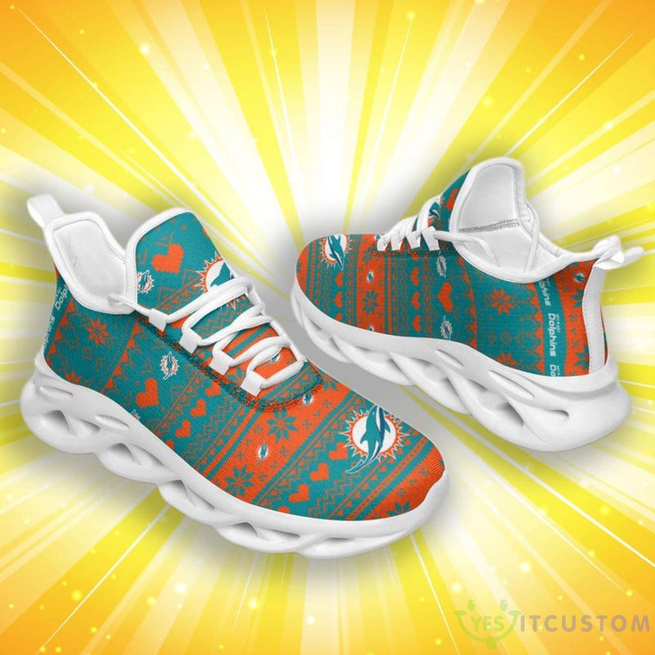 Miami Dolphins Christmas Patterns Max Soul Shoes 3 Miami Dolphins Christmas Patterns Max Soul Shoes Product Photo 3