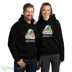 Miami Dolphins Gnomies Christmas Limited Edition T Shirt, Christmas Sweatshirt - 18500 Unisex Heavy Blend Hooded Sweatshirt