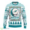 Miami Dolphins Grateful Dead Ugly Christmas Fleece Sweater Product Photo 1