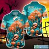 Miami Dolphins Halloween Trending Skull 3D Hawaiian Shirt For Fans Gift Christmas Men And Women - Miami Dolphins Halloween Skull Trending Hawaii Shirt New Arrivals_1