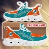 Miami Dolphins Icon For Fans Custom Name Max Soul Sneakers New Gift Men And Women Clunky Shoes - Miami Dolphins Chunky Shoes